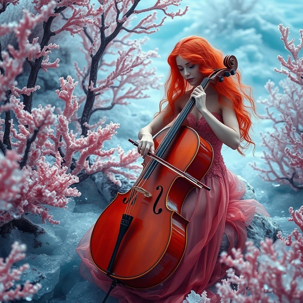 A mermaid playing a Cello  by @Michael Hendrickson