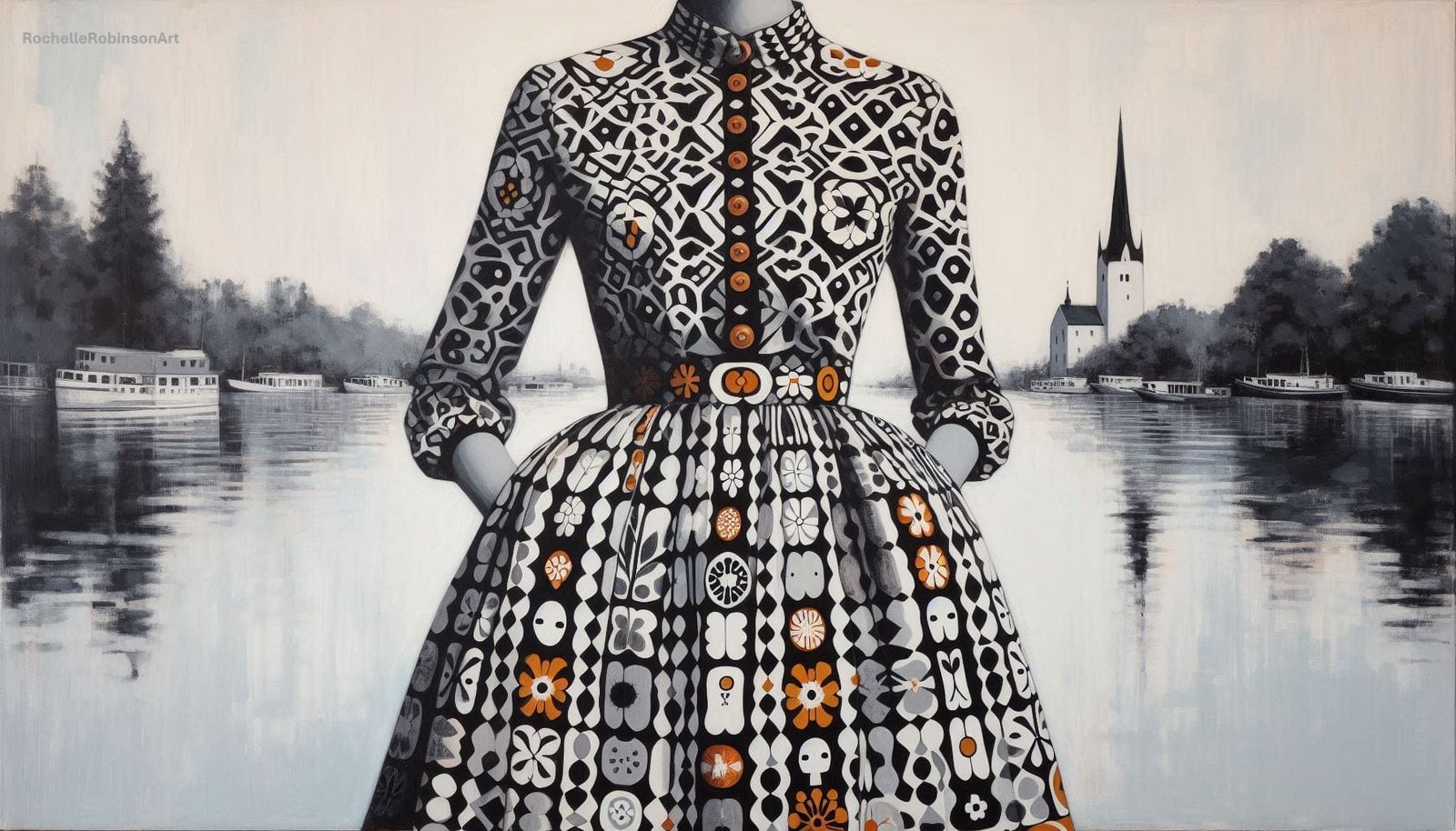 Woman In A Marimekko Dress