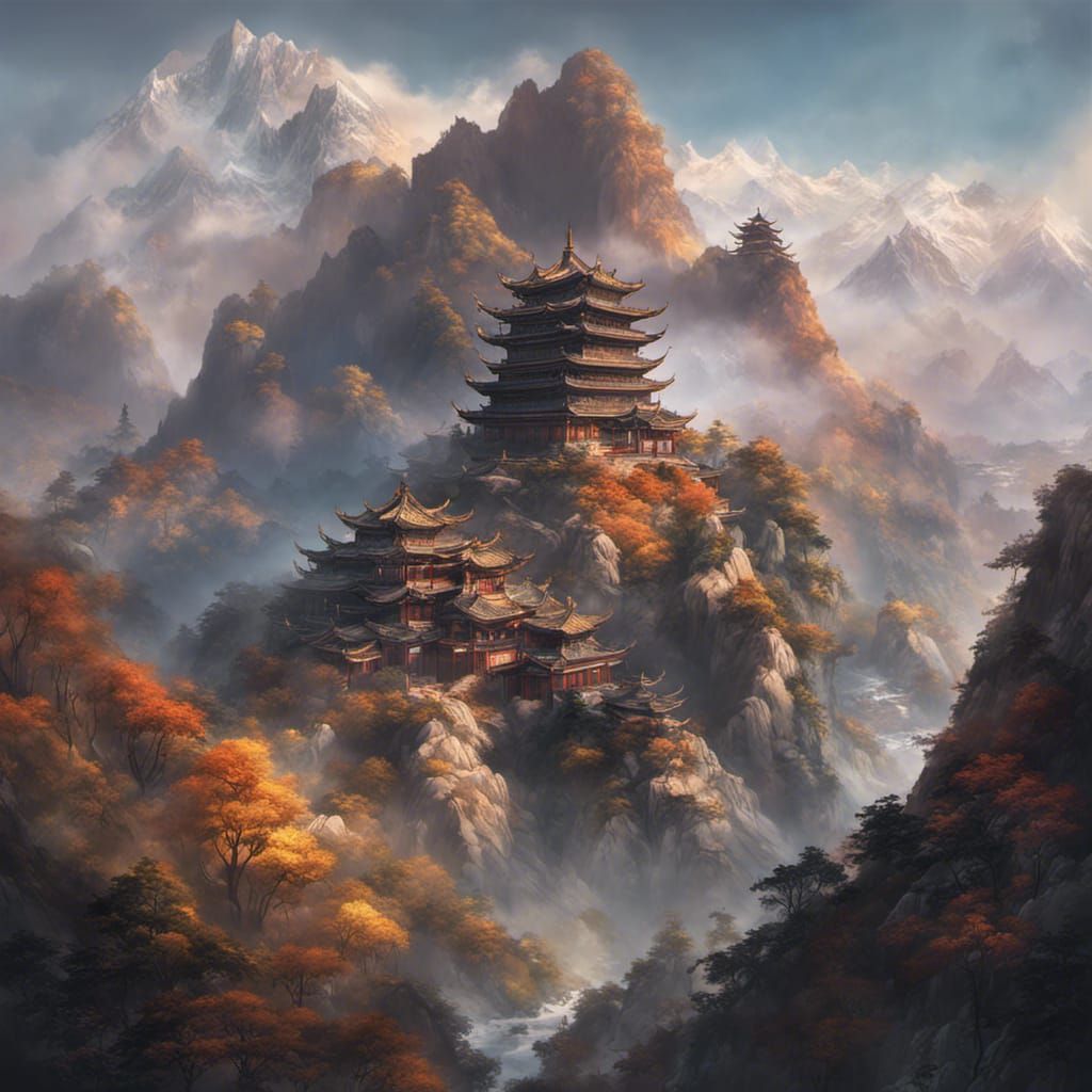 China Laojun mountain - AI Generated Artwork - NightCafe Creator