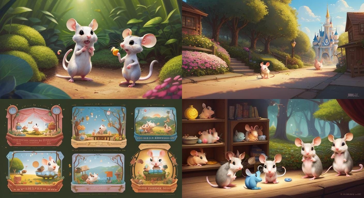 Whimsical illustrations showcasing cute and expressive mice ...