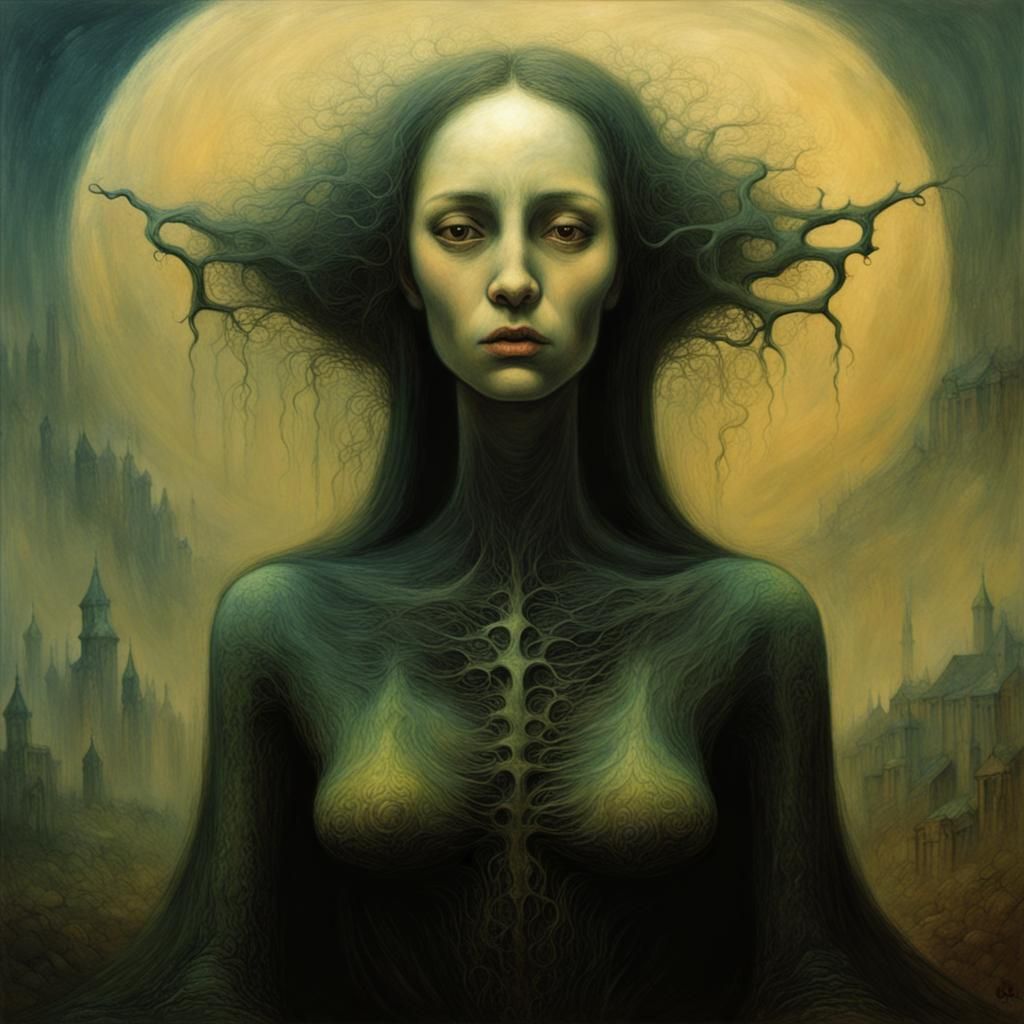 Lady Finella (by Zdzislaw Beksinski )