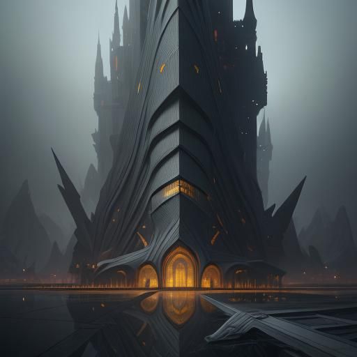 Architectural High Heel Shoe in Fantasy Matte Painting