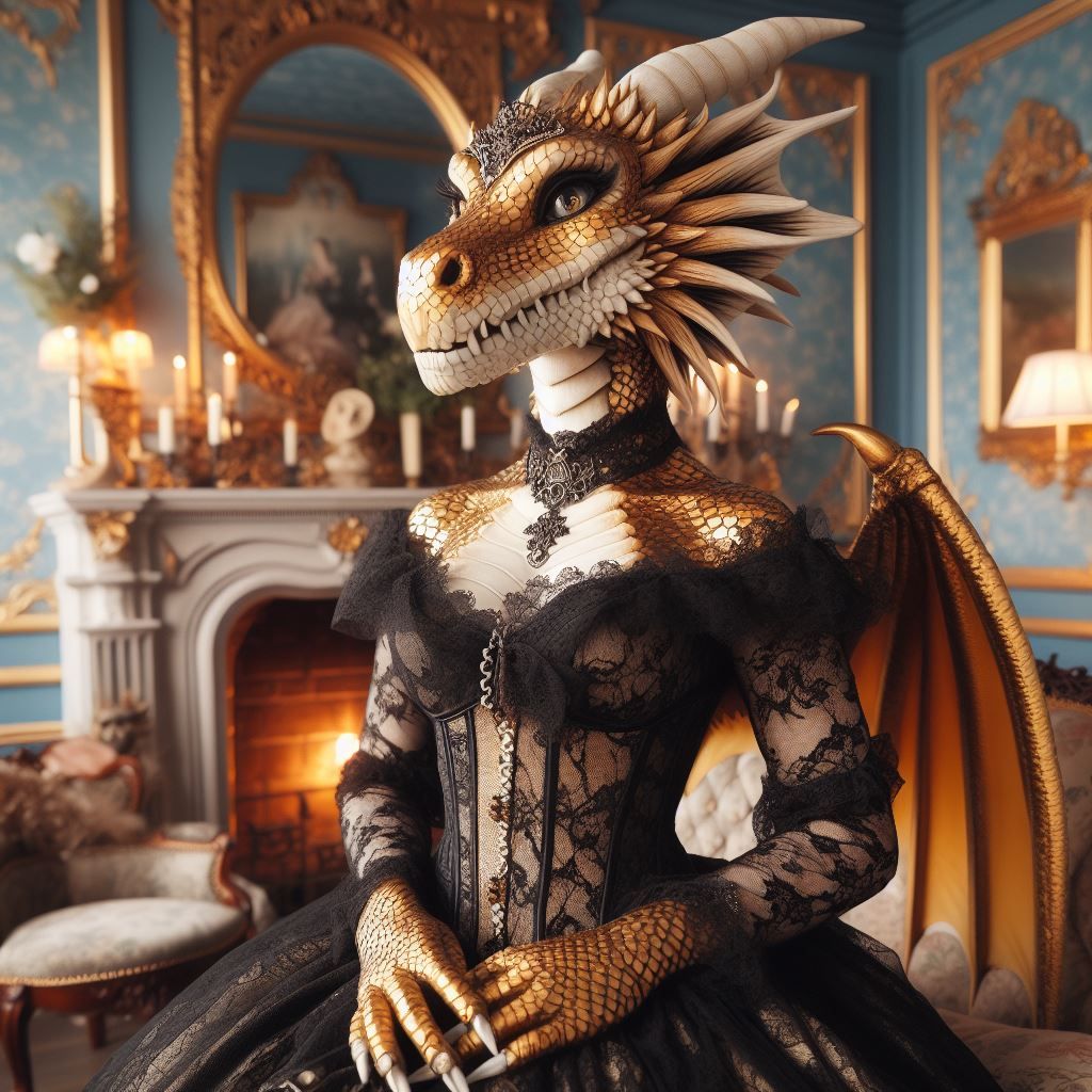 Victorian Gold Dragonborn