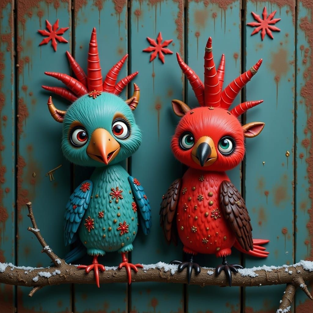 <lora:HYGGE VIBE:1.0> gang-gang cockatoo. bg is dark teal di...