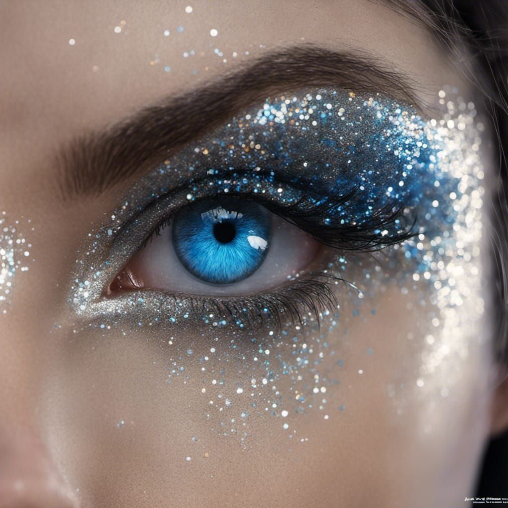 glittery eye