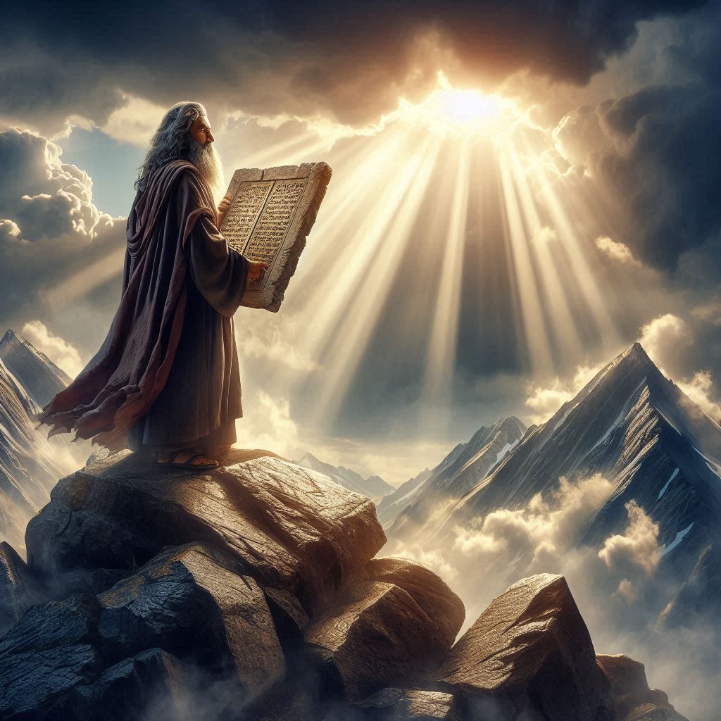 Moses on mount Sinai