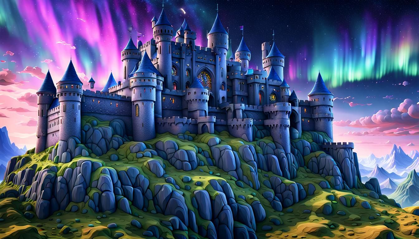 A very detailed castle with very detailed scenery with cool ...