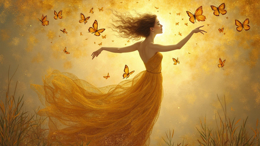 La Danse de Salomé ou Les papillons d'or, en 1928, peinture à l'huile  à la façon de Gaston Bussière. French (1862 - 1929) #lithographie  #impressionniste  #woman fashion_