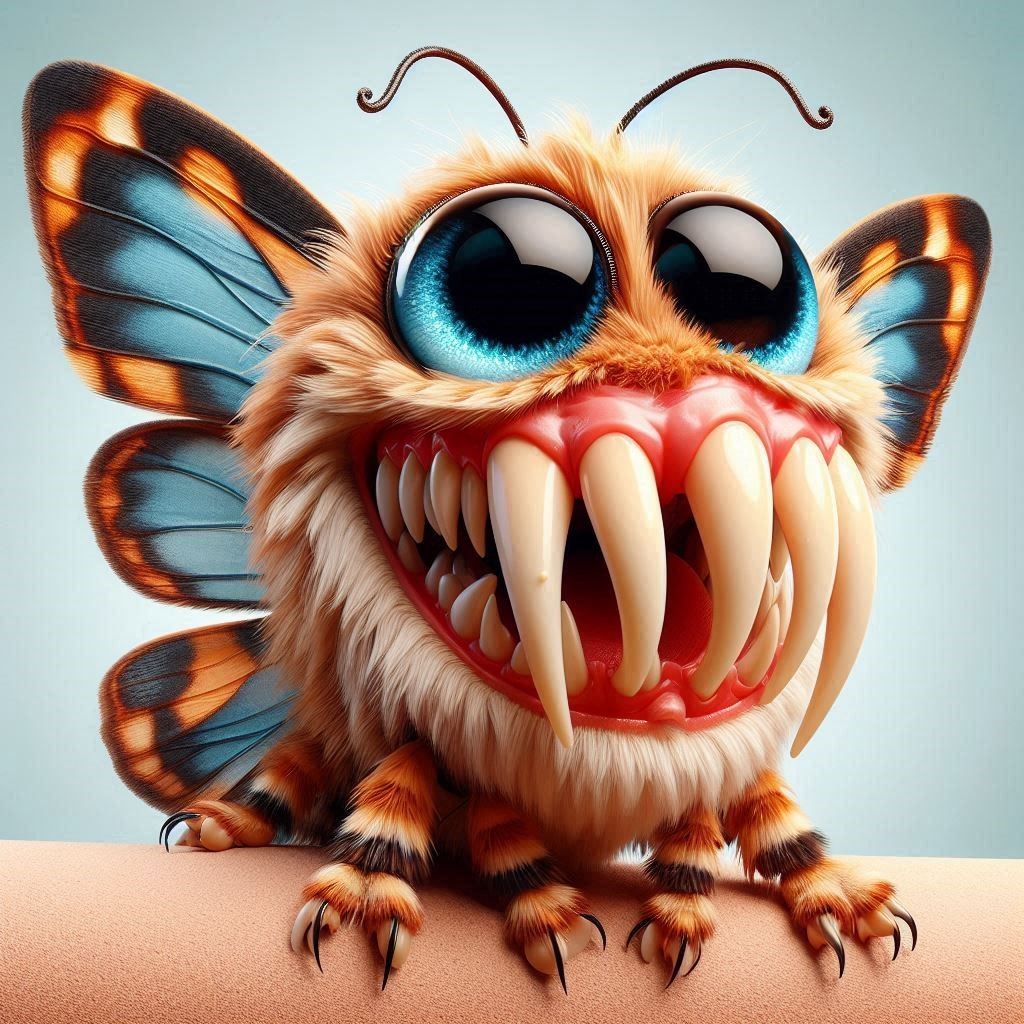 Creepy cute butterfly
