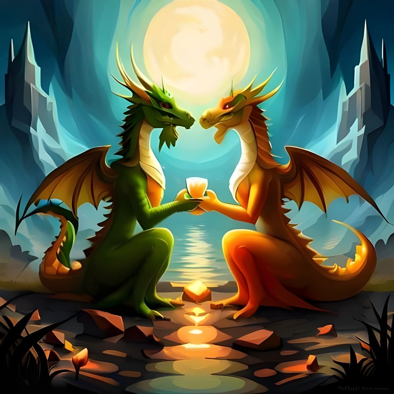 Lovebirds - AI Generated Artwork - NightCafe Creator