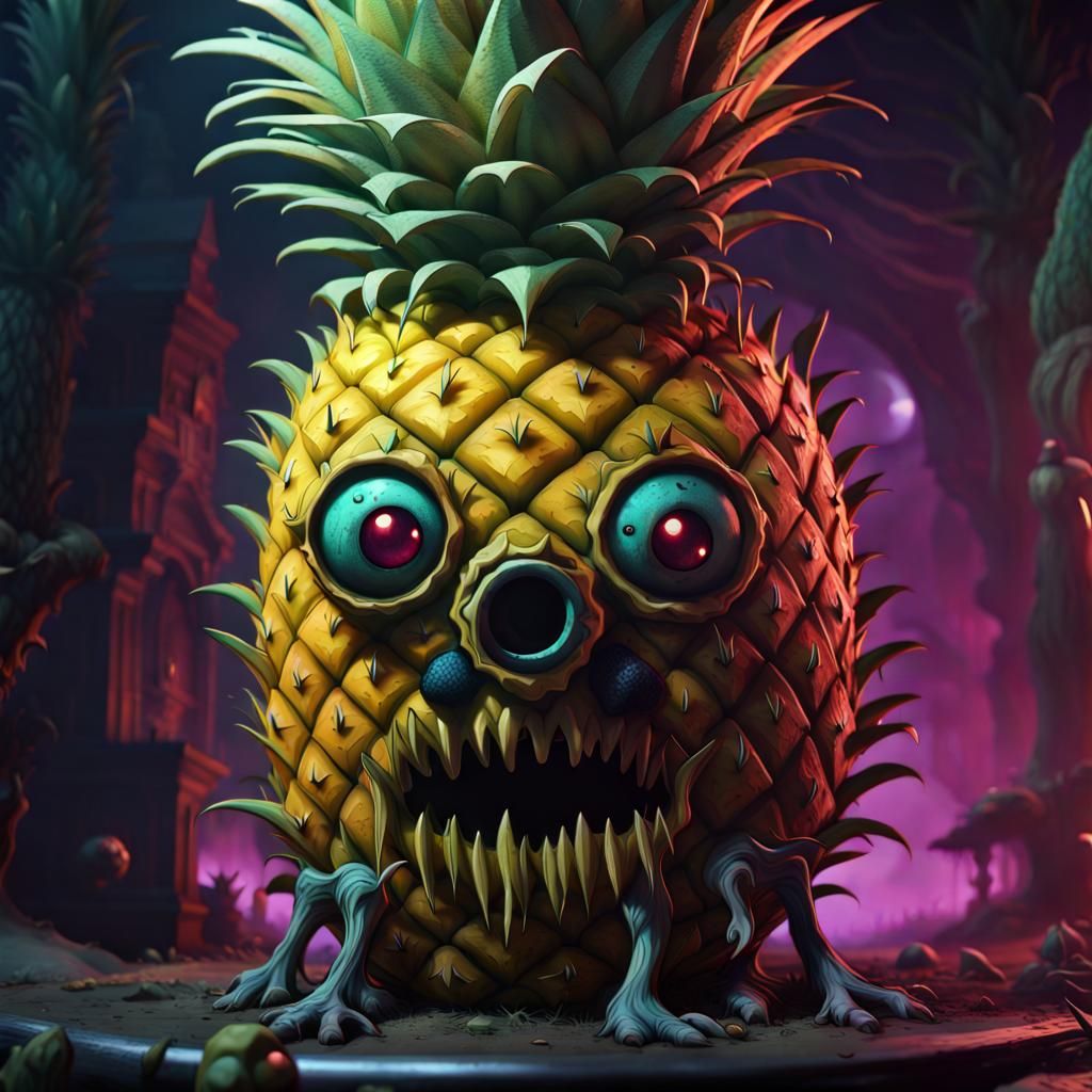 Pineapple zombie AI Generated Artwork NightCafe Creator
