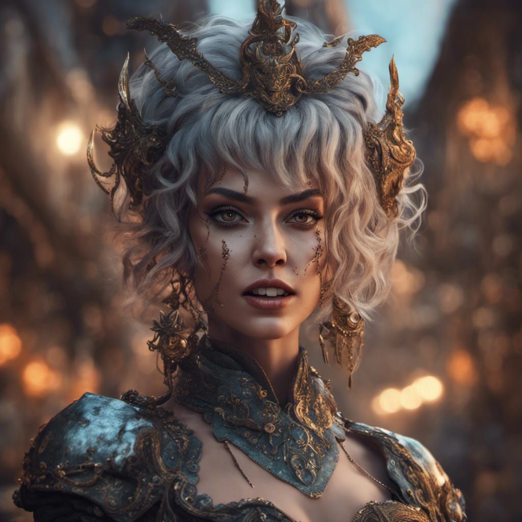 a lady bad wig