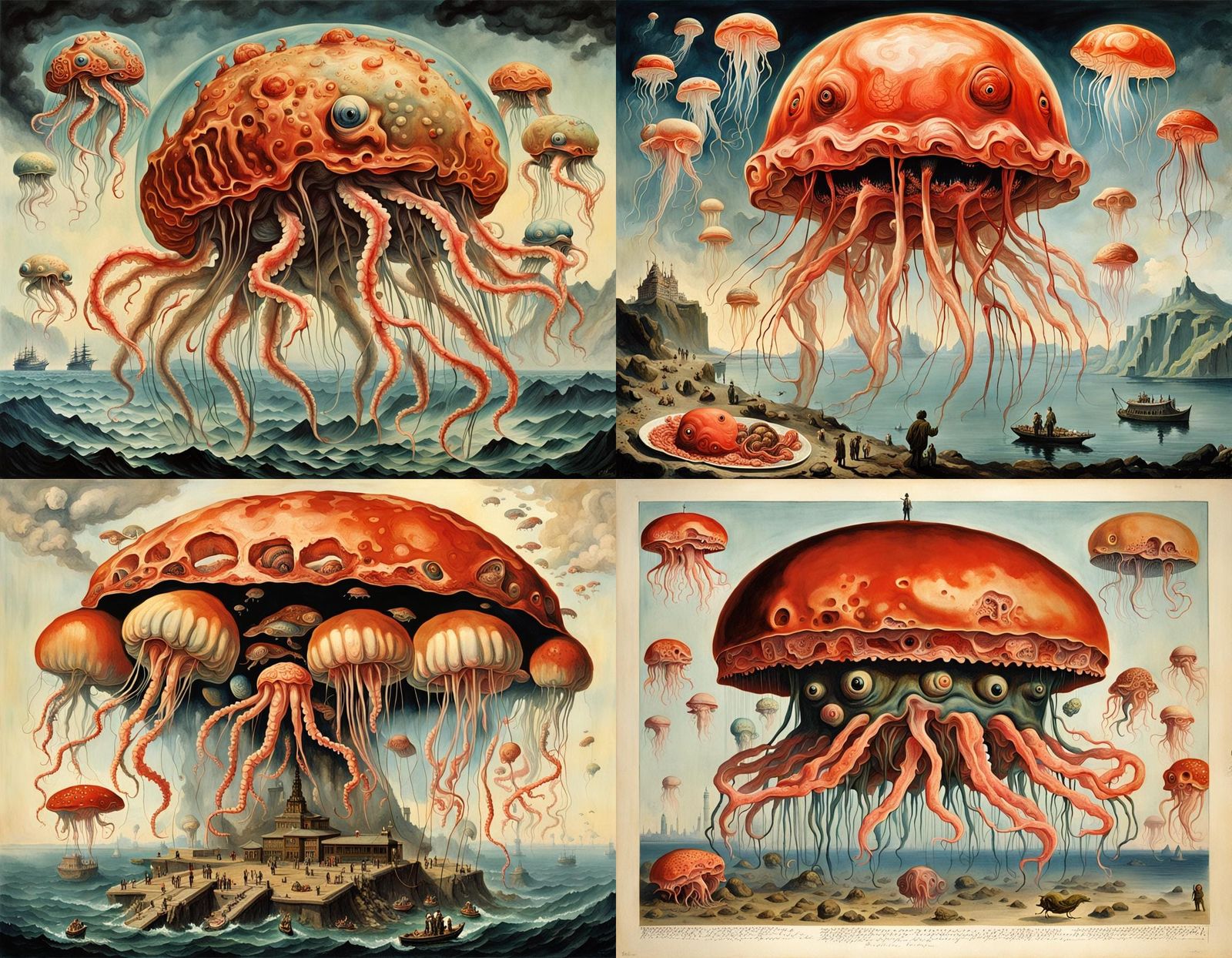 Monstrous Japanese hybrid homunculus beef bomb jellyfish hor...