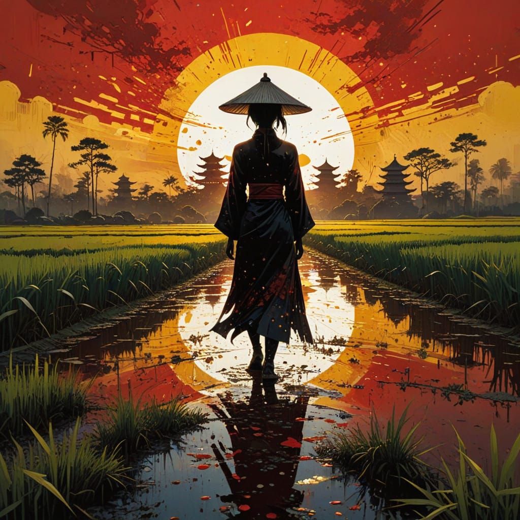 Silhouette in the field   by @Lebowski