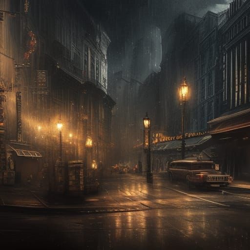 rainy night  by @EducatedFool