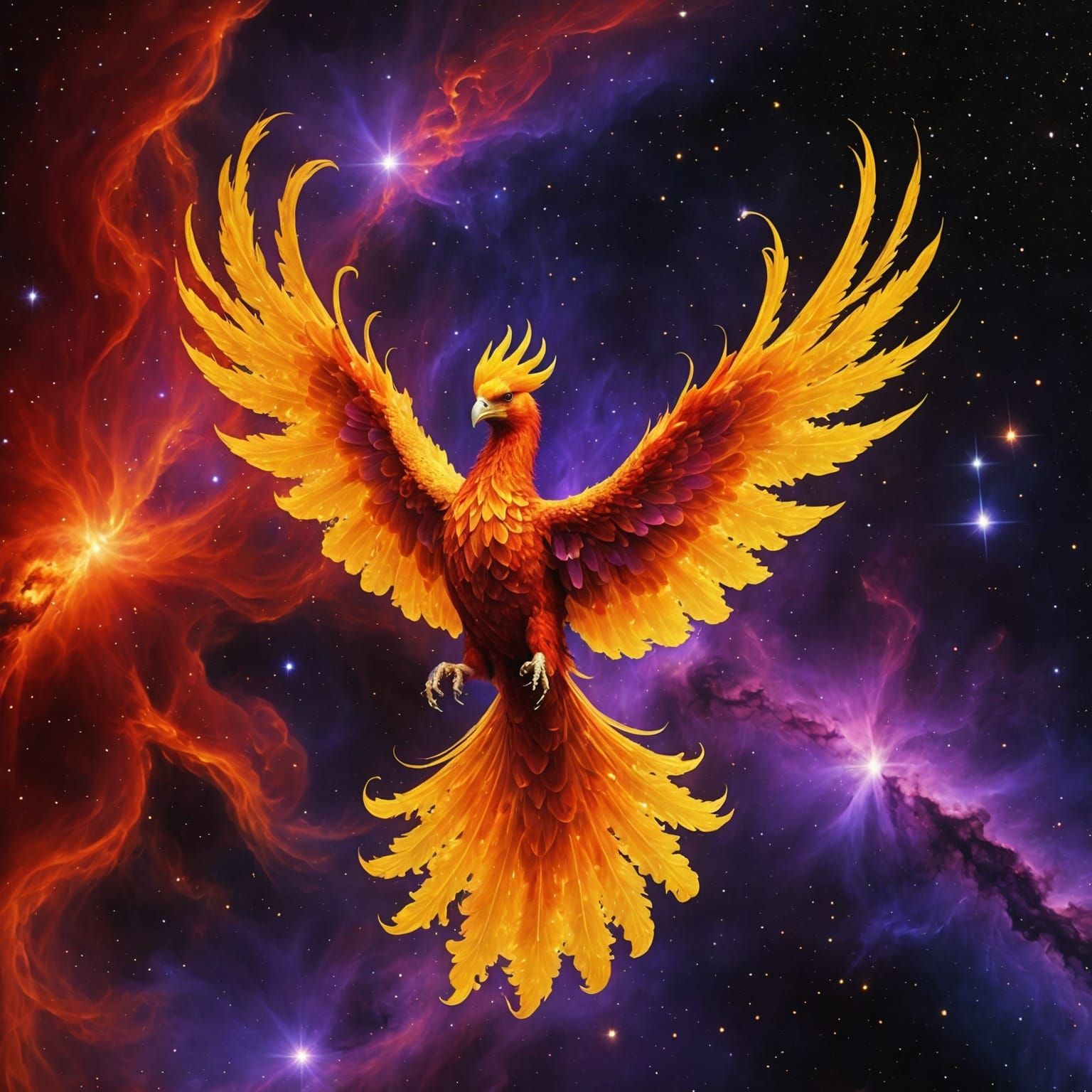 A cosmic phoenix #4 - AI Generated Artwork - NightCafe Creator