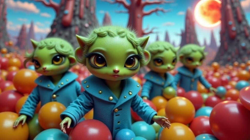 A young girl with piercing yellow eyes and fluffy wolf ears, surrounded by a halo of soft, ethereal light, stands atop a mist-shrouded mount...