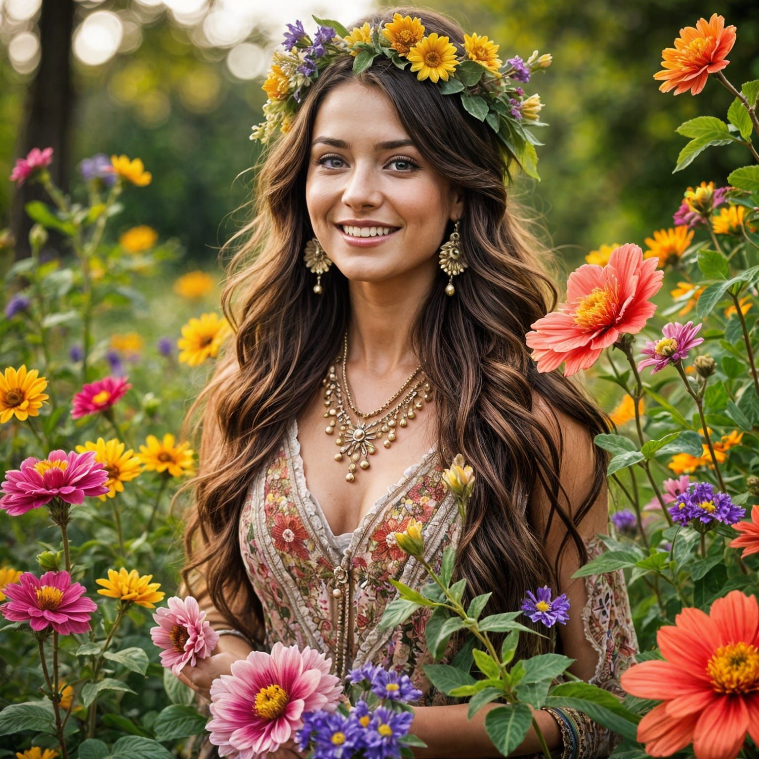 Spring blossom in boho style