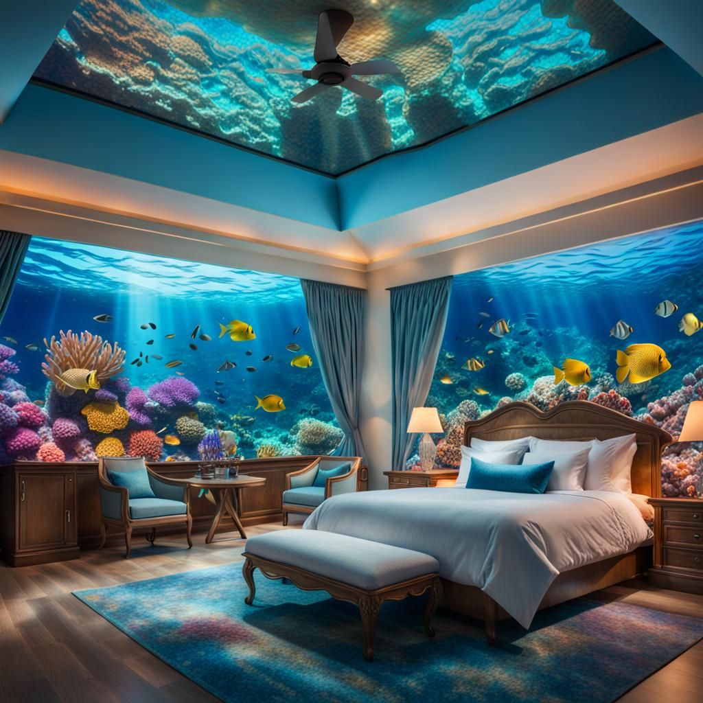 Underwater bedroom