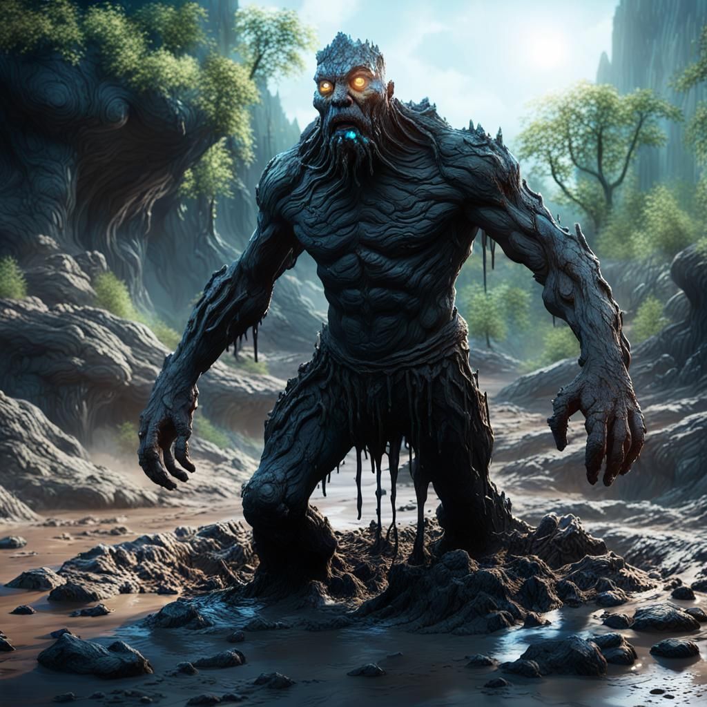 earth elemental, mud & rock monster - AI Generated Artwork - NightCafe ...