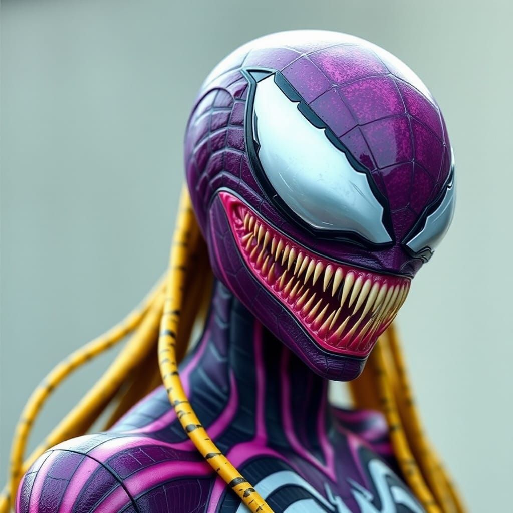Sony’s 2024 Venom 3 movie purple and pink colored true form movie 2024 venom 3 Marvel comics scream creepy alien symbiot...