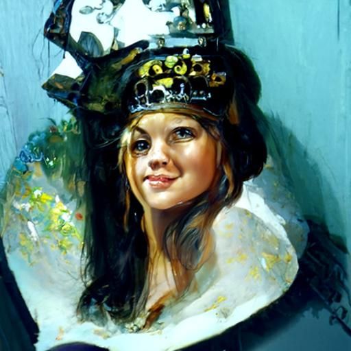 Portrait of Pretty girl in beautiful crown