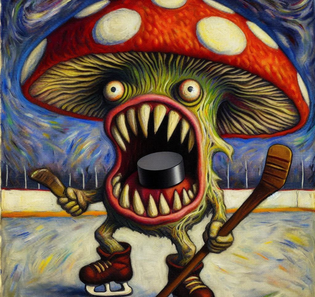 GERALD STOP EATING THE HOCKEY PUCKS!