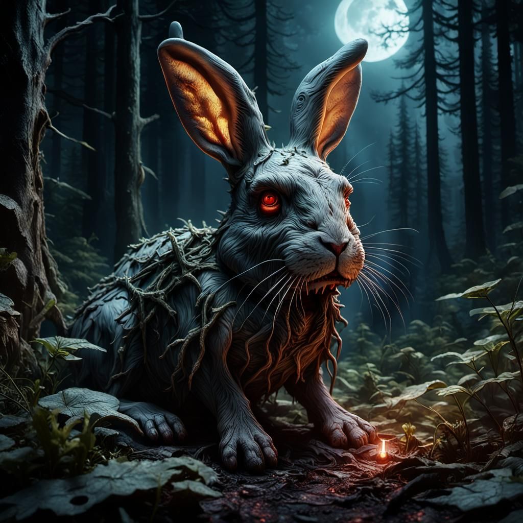 A rotting decomposing zombie rabbit - AI Generated Artwork - NightCafe ...