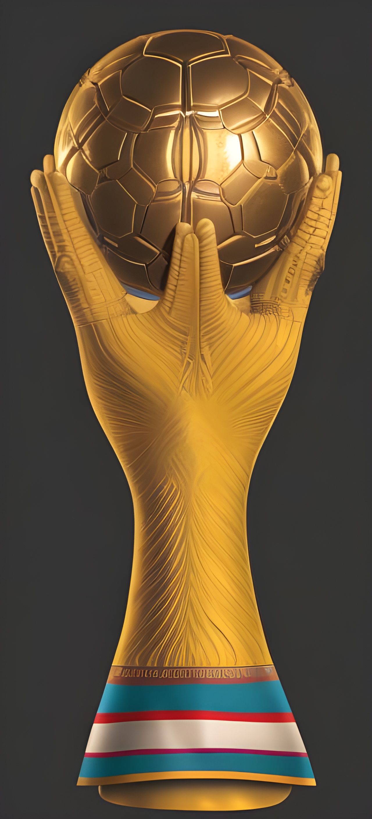 a design of World Cup made by ancient Egyptians ,Fine Detail, Photorealistic, Cinematic, Highly