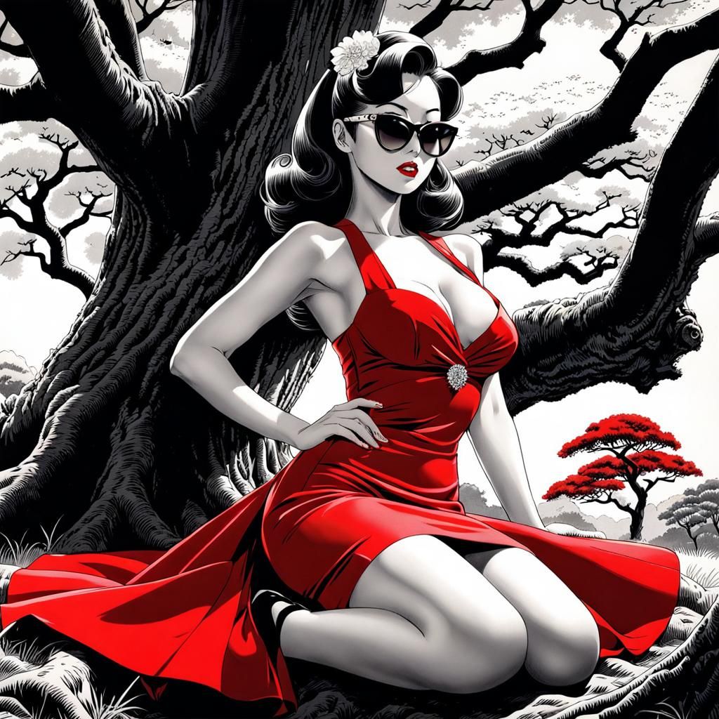Lady in red  by @Charlie Alejo
