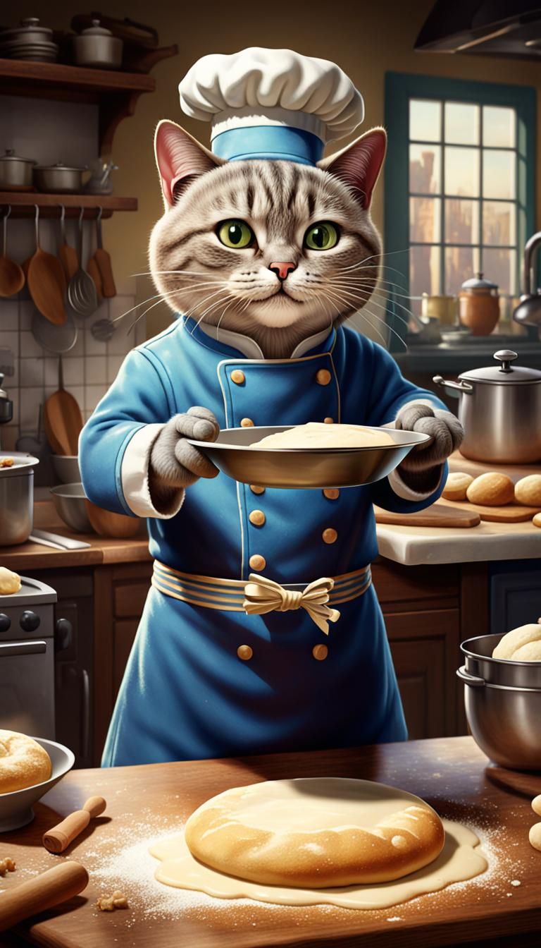Whiskered Kneads: The Baking Cat Chronicles  by @Heralyn