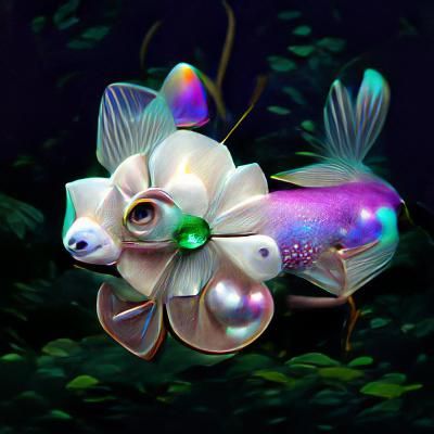 Pearlescent flower fish
