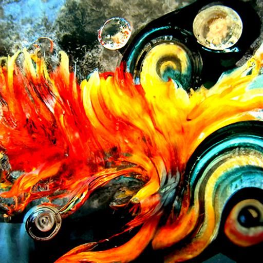 Whirlpool; Gerhard Richter; Titanium pigments; alcohol inks;...