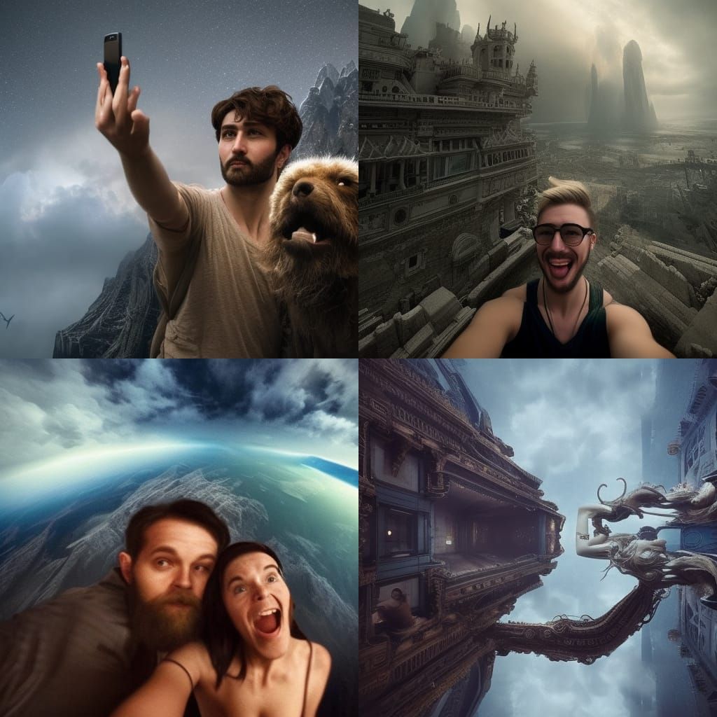 the last selfie on earth AI Generated Artwork NightCafe Creator