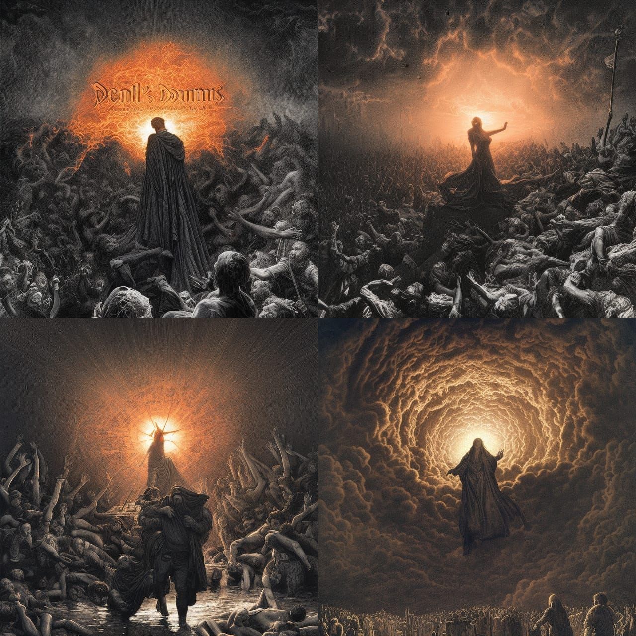 Hell's coming Dan Mumford Gustave Doré WLOP