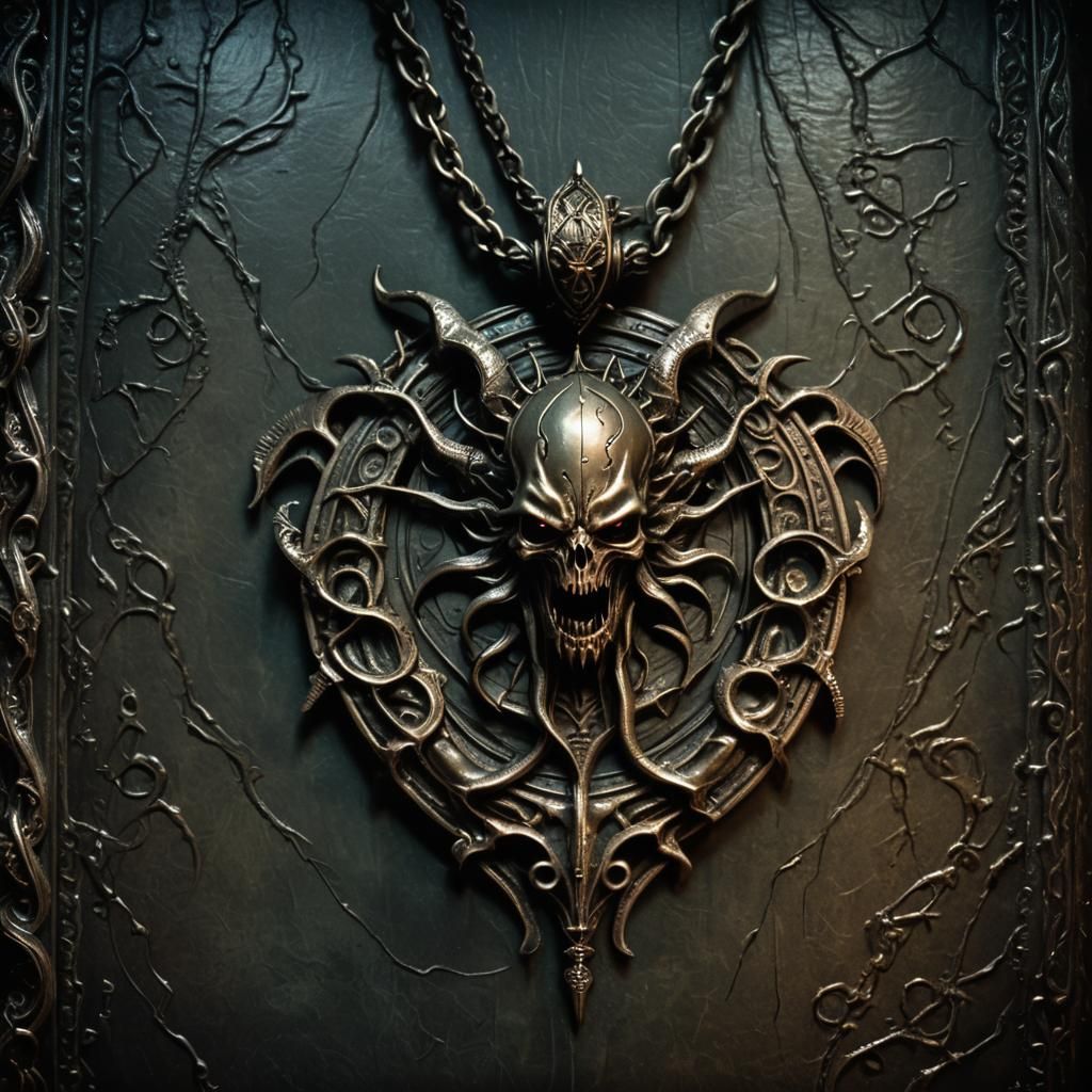 Cursed demonic eldritch Lovecraftian necklace   by @Rain Phoenix Tilla 