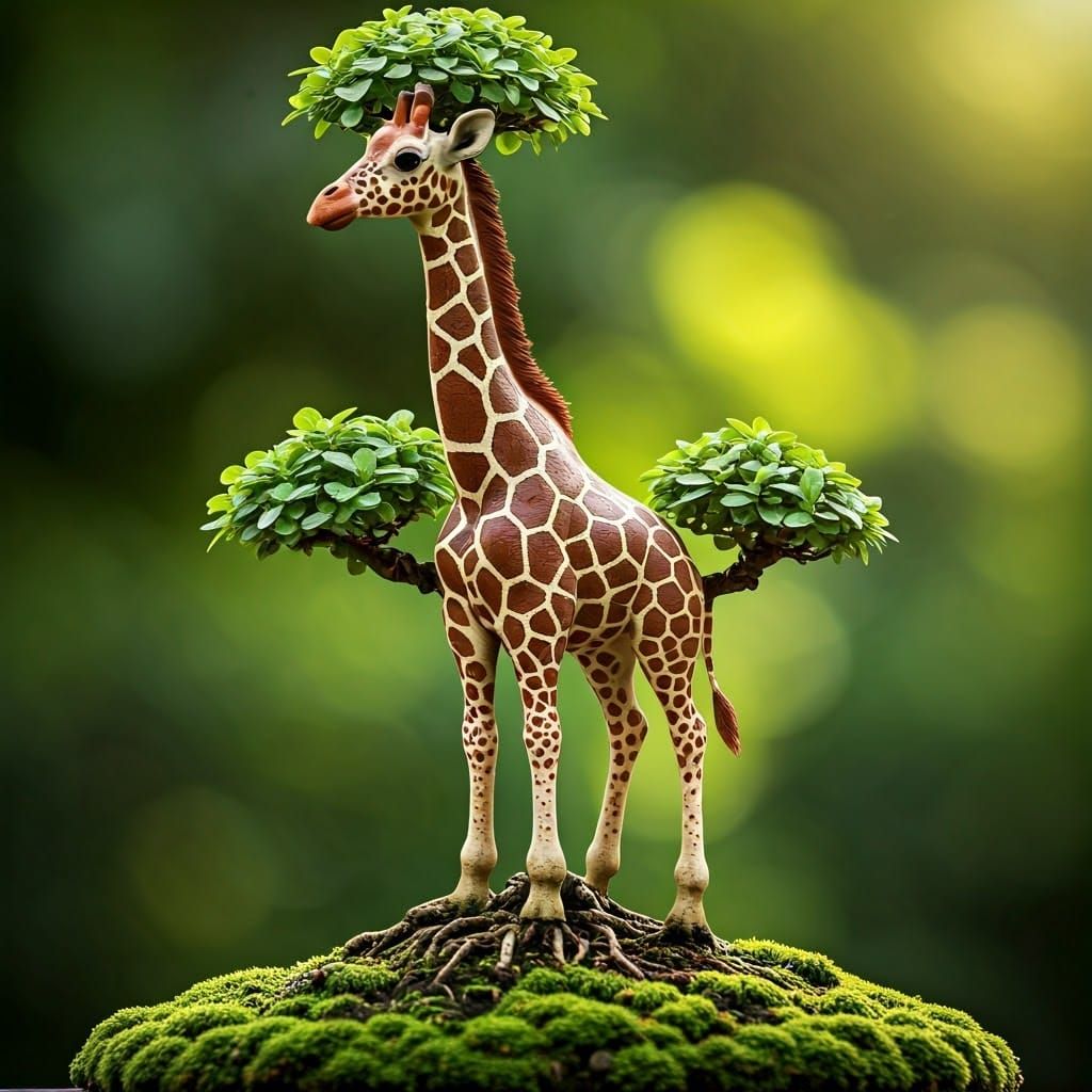 Bonsai Giraffe: Exquisite Botanical Photography