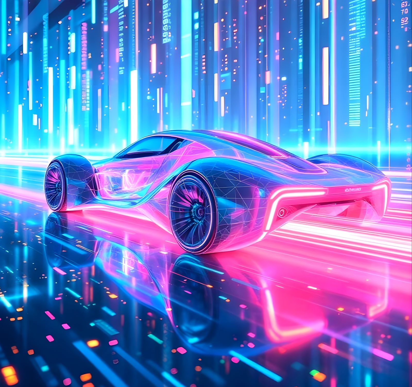 Future light-coded car  by @Joanna7