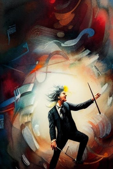 Portrait of symphony conductor