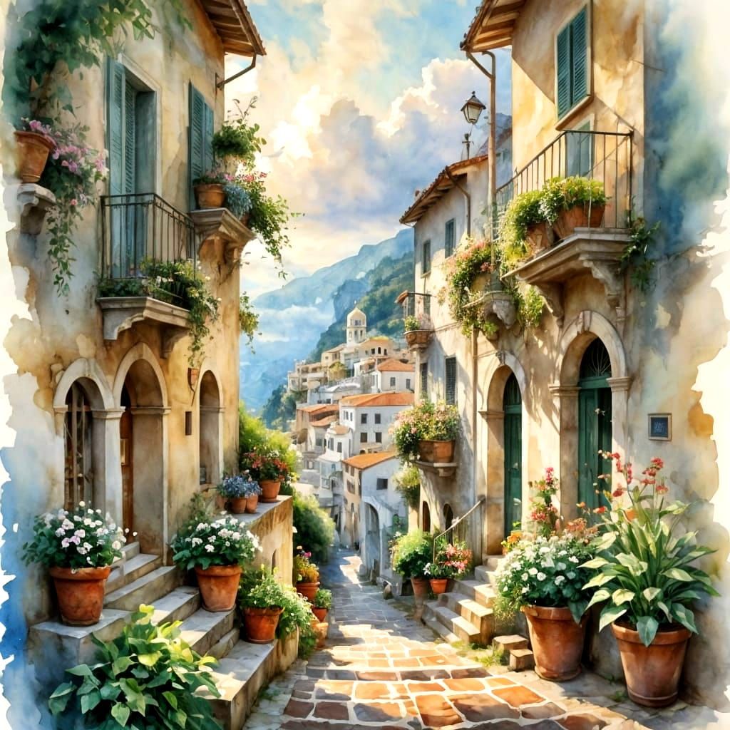Amalfi Hillside  by @Sharonjoy