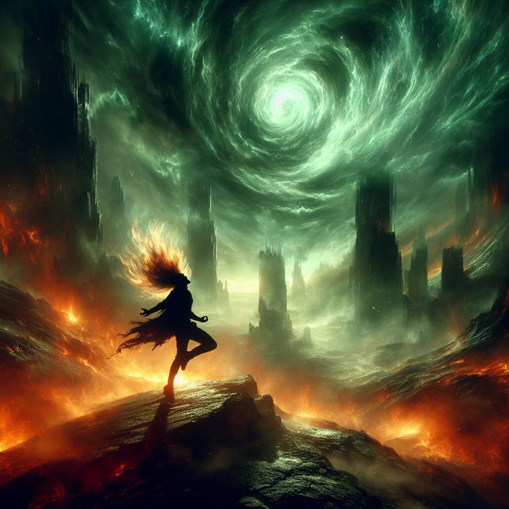 Ethereal Dance Amidst Chaos