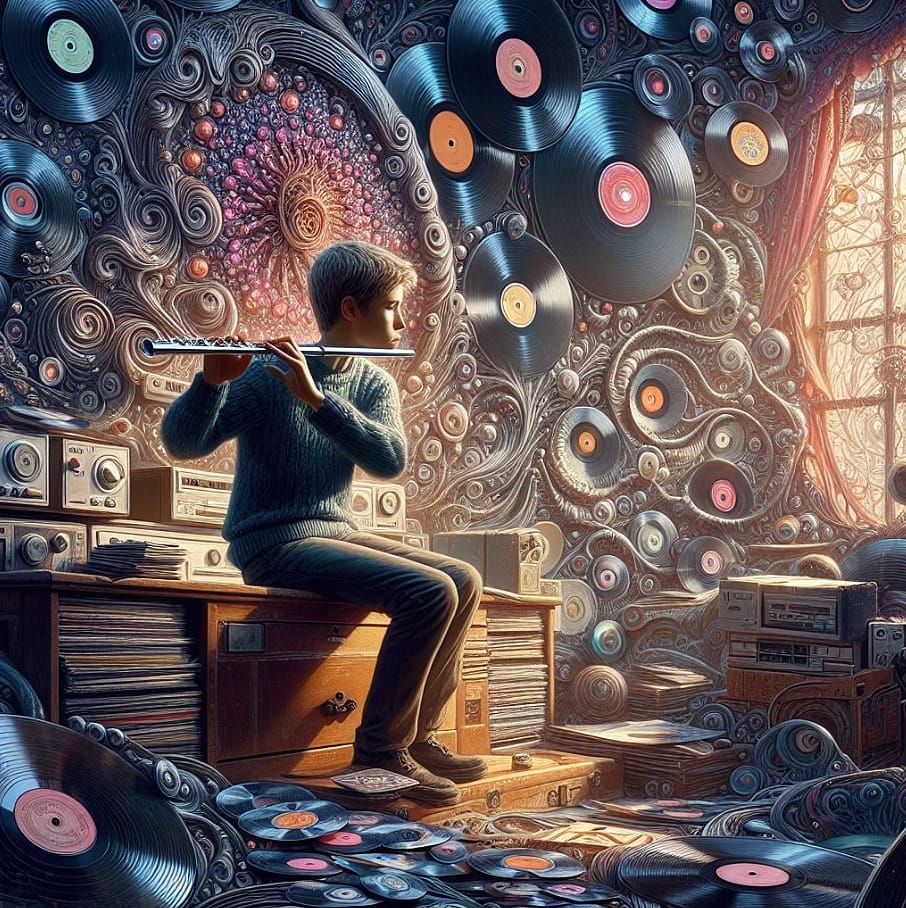 Vinyl records and old music