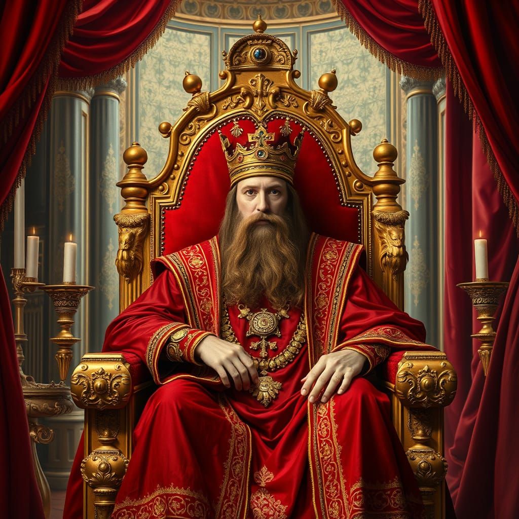 Regal Baroque King in Majestic Splendor