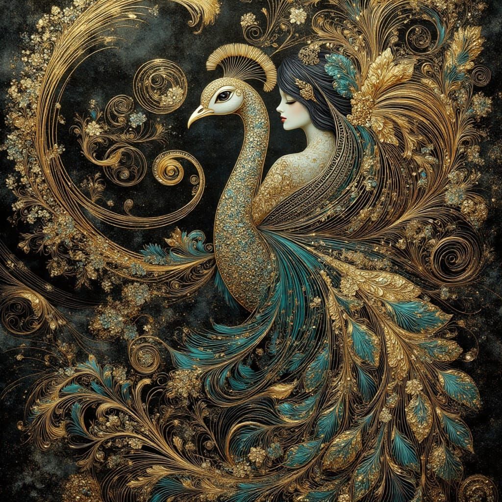 The Lady and the Peacock -0 likes  by @BaldrianGoodnight
