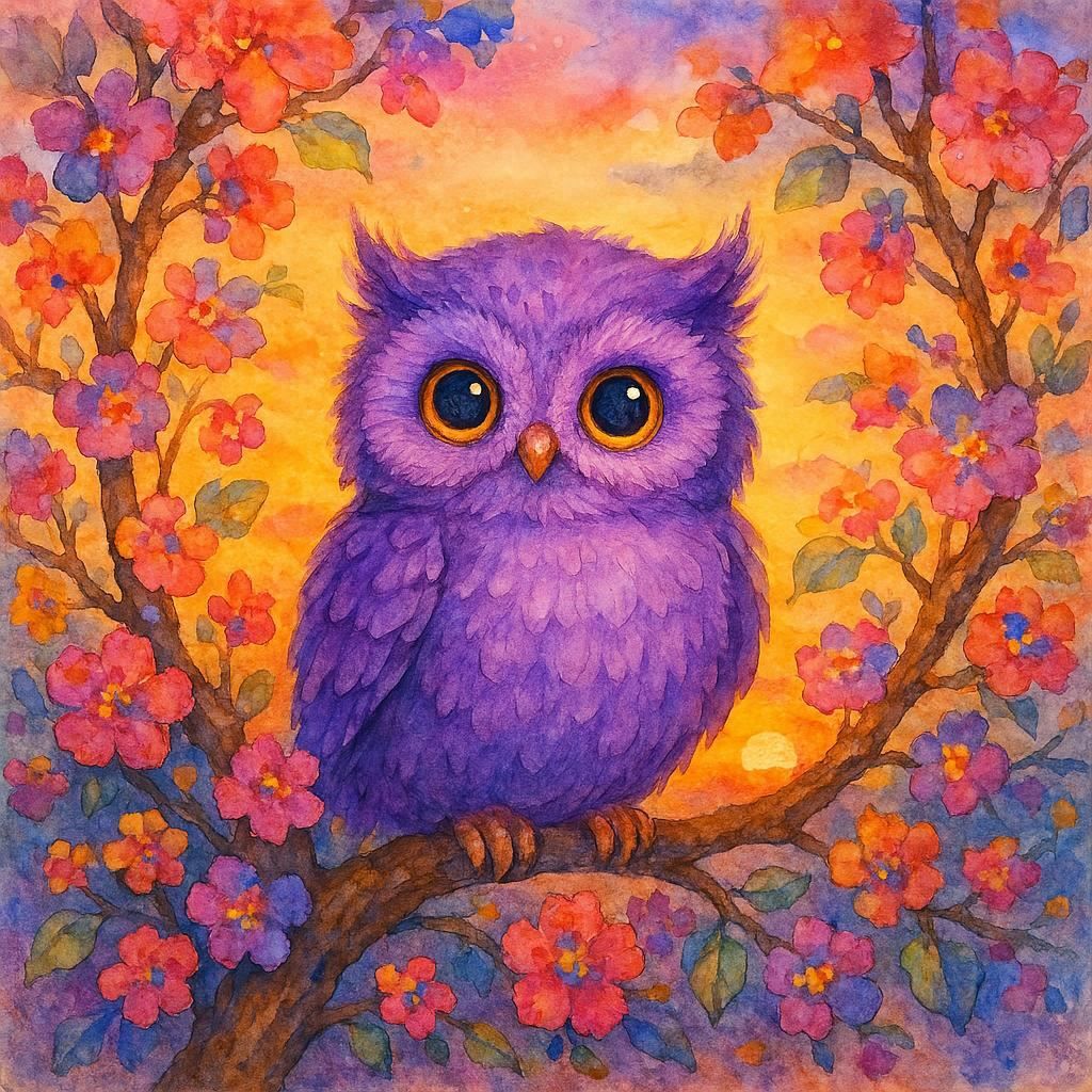 Purple owl