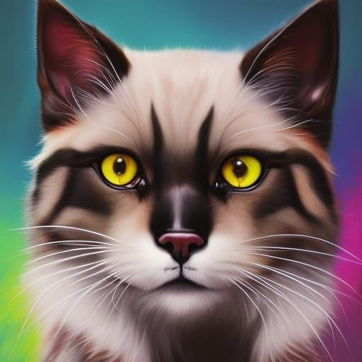 Cat face by Per. - AI Generated Artwork - NightCafe Creator