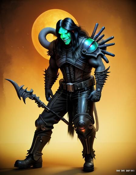Evil Ernie:  male, ghoulish, athletic-body, full body, under...