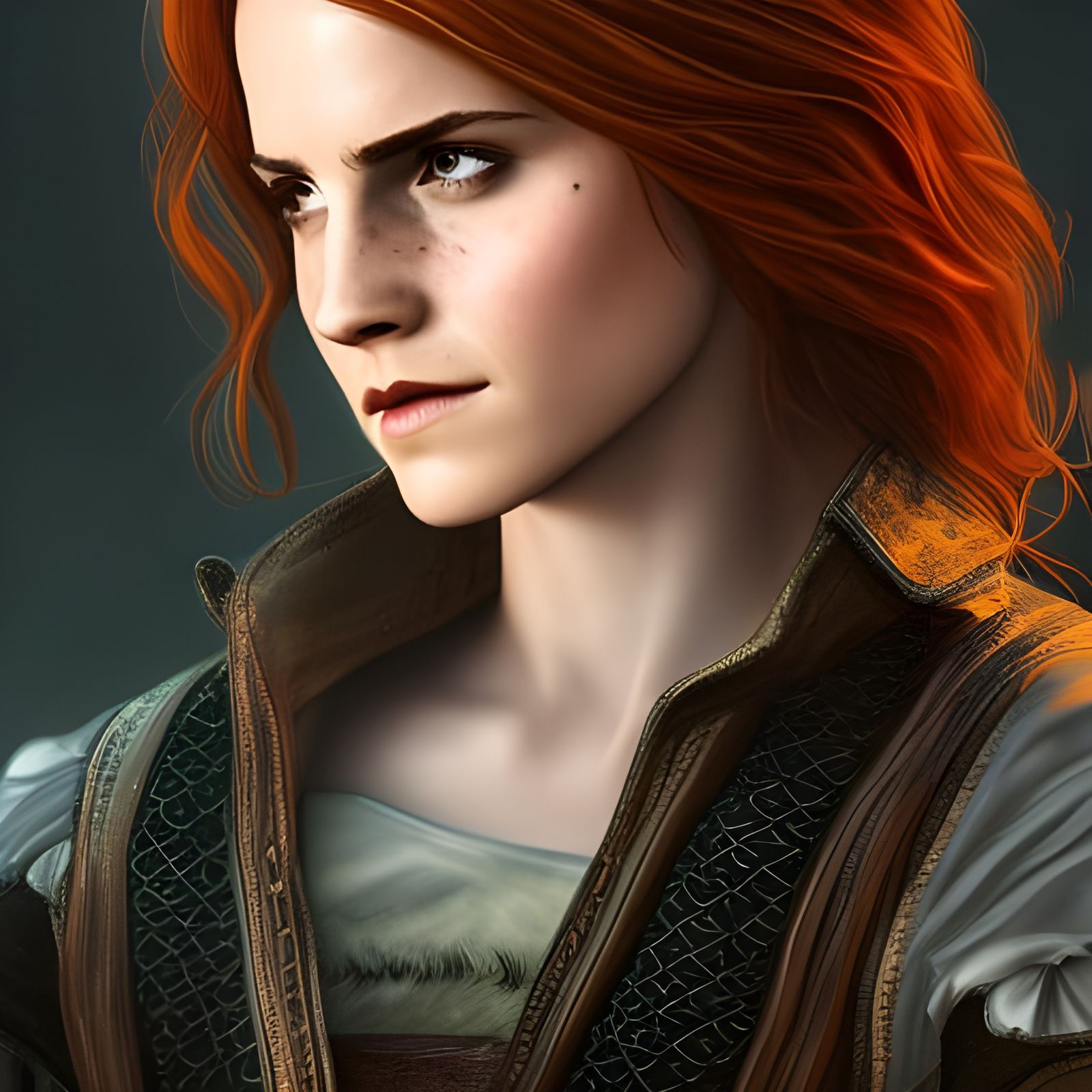 Emma Watson like witcher character Triss Merigold #2 - AI Generated Artwork  - NightCafe Creator