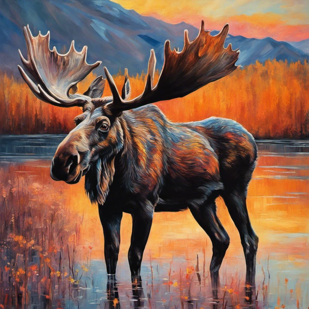 Moose - AI Generated Artwork - NightCafe Creator