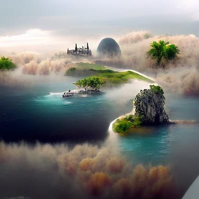 Misty island